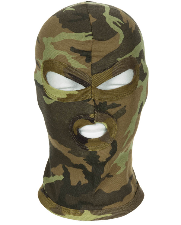 Balaclava, 3 hole, thin, M 95 CZ camo, 100 % Cotton