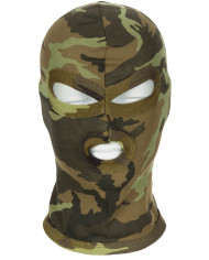 Balaclava, 3 hole, thin, M 95 CZ camo, 100 % Cotton