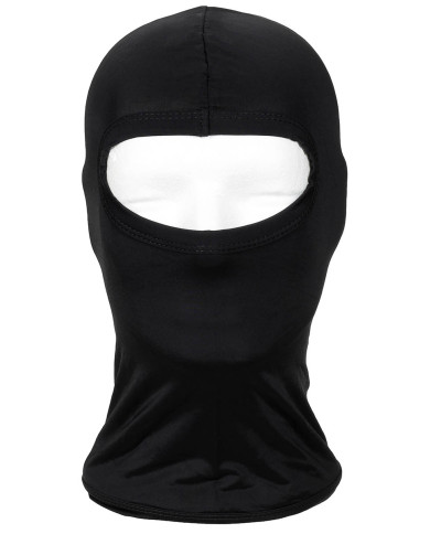 Balaclava, 1 hole, thin, black, 100 % Elastane