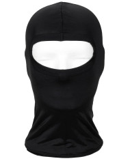 Balaclava, 1 hole, thin, black, 100 % Elastane