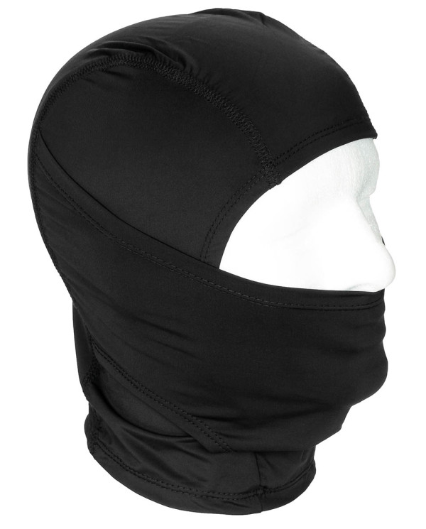 Balaclava, slit, thin, black