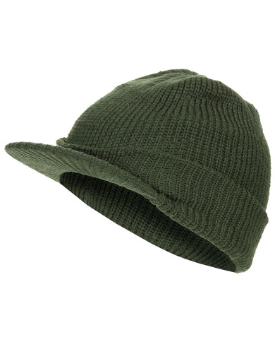 US Watch Cap, with visor, Acrylic, OD green
