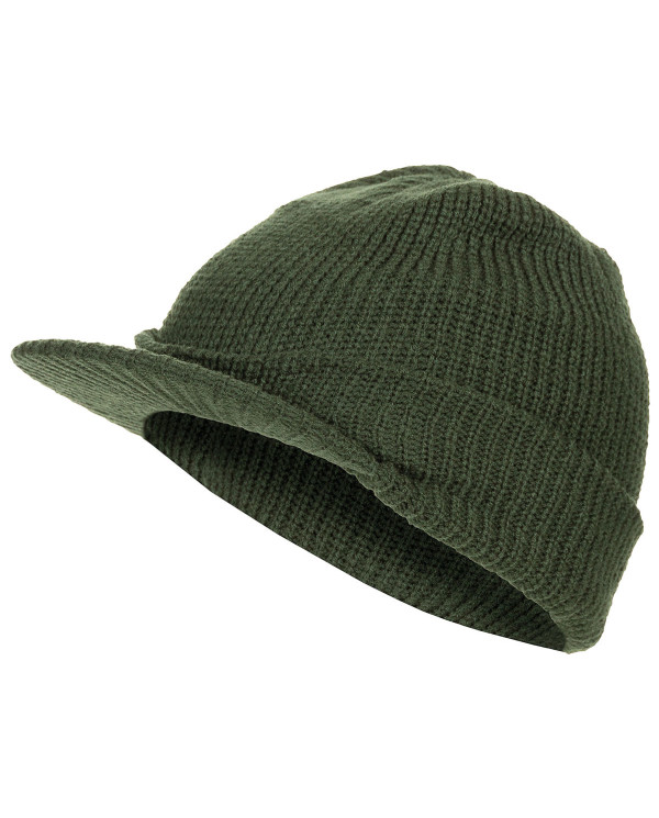 US Watch Cap, with visor, Acrylic, OD green