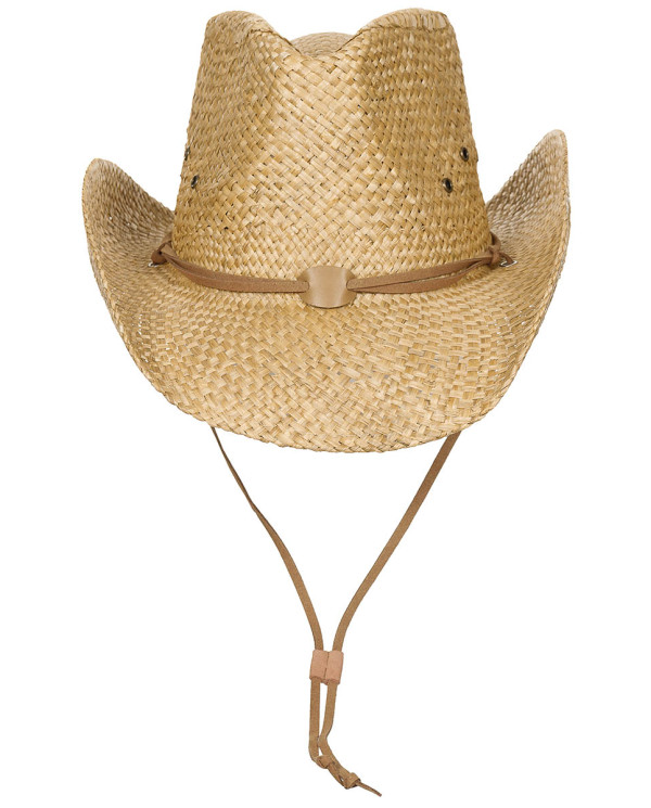 Straw Hat, with chin strap, light brown