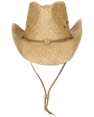 Straw Hat, with chin strap, light brown