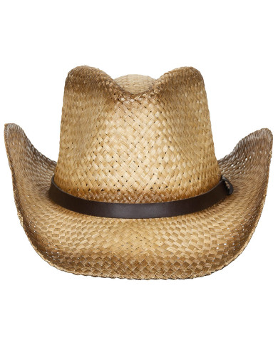 Straw Hat, with hat band,  brown