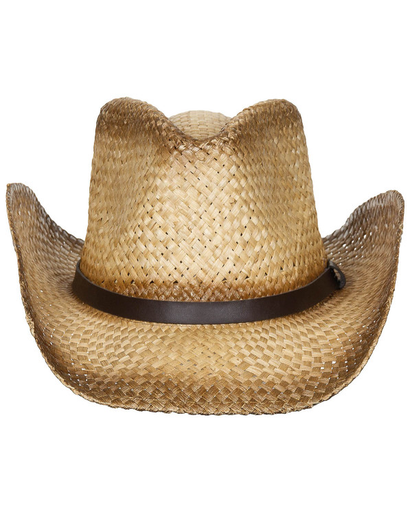 Straw Hat, with hat band,  brown