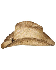 Straw Hat, with hat band,  brown