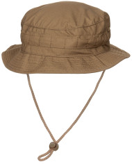 GB Bush Hat, chin strap, SF Boonie, Rip Stop, coyote tan