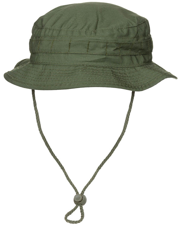 GB Bush Hat, chin strap, SF Boonie, Rip Stop, OD green