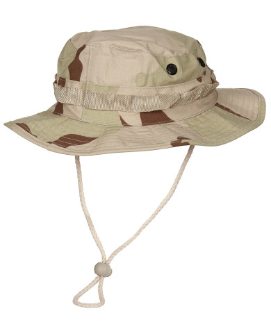 US GI Bush Hat, chin strap, GI Boonie, Rip Stop, 3-colour desert