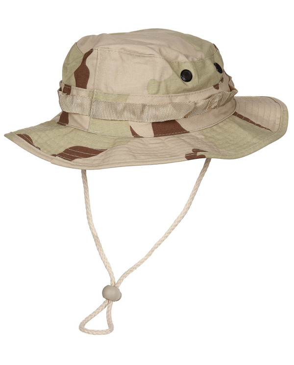 US GI Bush Hat, chin strap, GI Boonie, Rip Stop, 3-colour desert