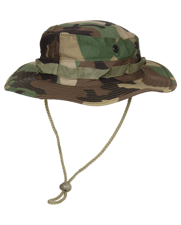 US GI Bush Hat, chin strap, GI Boonie, Rip Stop, woodland