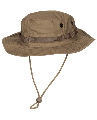 US GI Bush Hat, chin strap, GI Boonie, Rip Stop, coyote tan