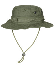 US GI Bush Hat, chin strap, GI Boonie, Rip Stop, OD green