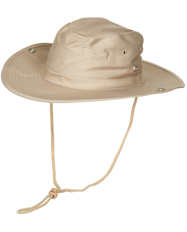 Bush Hat, khaki, chin strap, foldable brim