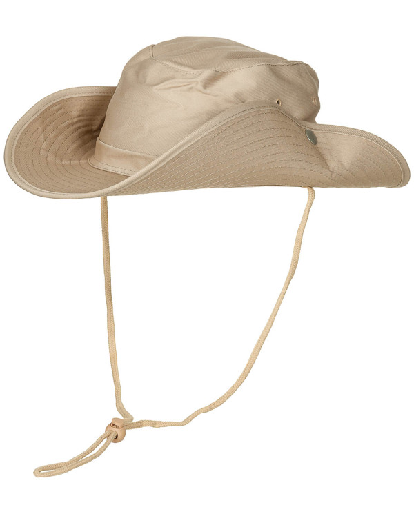 Bush Hat, khaki, chin strap, foldable brim
