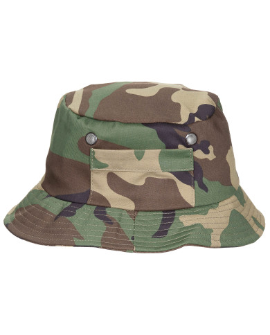 Fisher Hat,  small side pocket, woodland