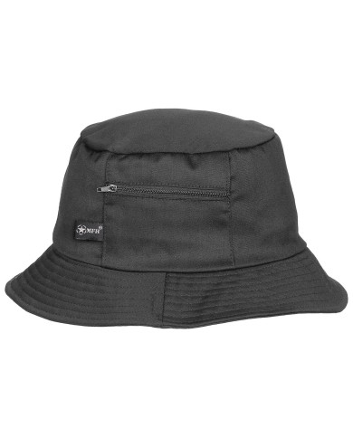 Fisher Hat, small side pocket, black