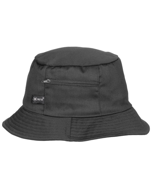 Fisher Hat, small side pocket, black
