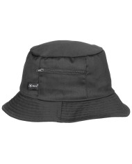 Fisher Hat, small side pocket, black