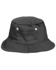 Fisher Hat, small side pocket, black