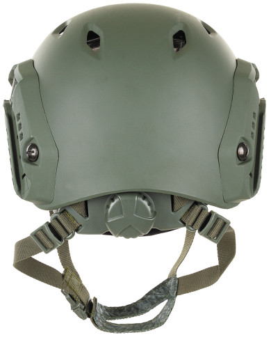 US Helmet, FAST-paratroopers , OD green, rails, ABS-plastic