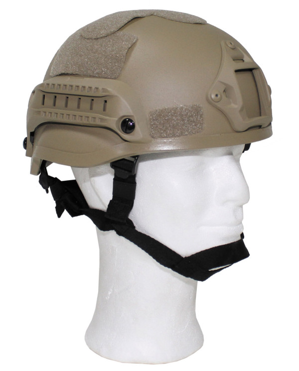 US Helmet, "MICH 2002", rails, coyote tan, ABS-plastic
