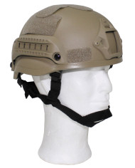 US Helmet, "MICH 2002", rails, coyote tan, ABS-plastic