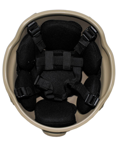 US Helmet, "MICH 2002", rails, coyote tan, ABS-plastic