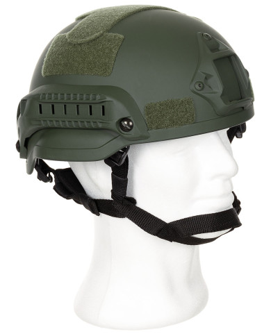 US Helmet, "MICH 2002", rails, OD green, ABS-plastic