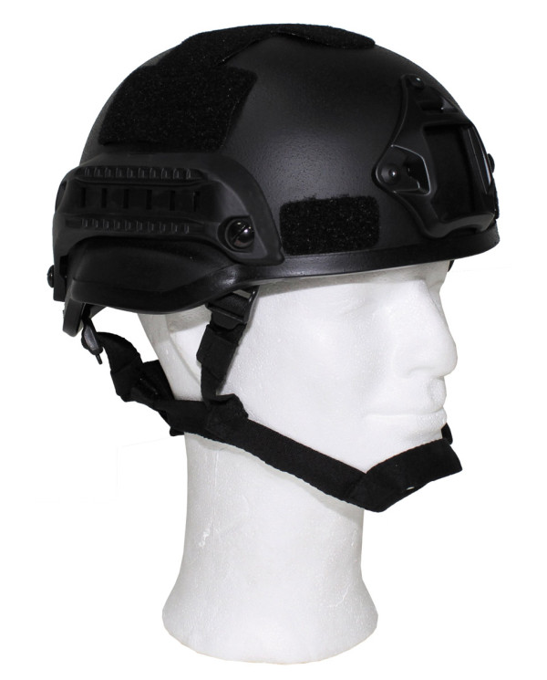 US Helmet, "MICH 2002", rails, black, ABS-plastic