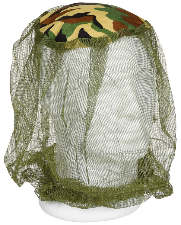 Mosquito Head Net, OD green-woodland, elastic band