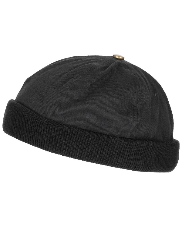 Cap, without visor, black, hook-and-loop fastener