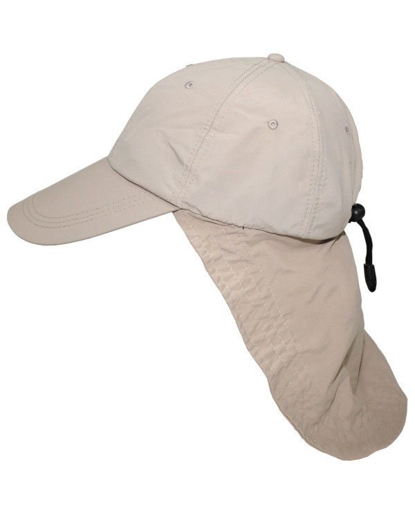 Cap, "Sahara", beige, large neck guard