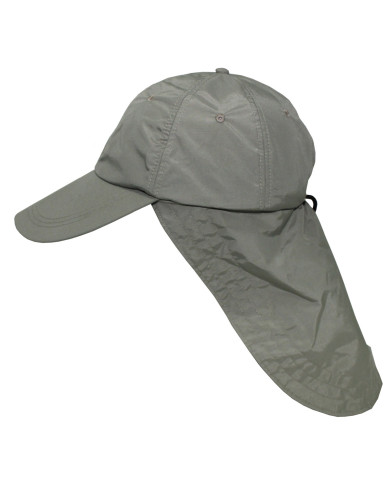 Cap, "Sahara", OD green, large neck guard