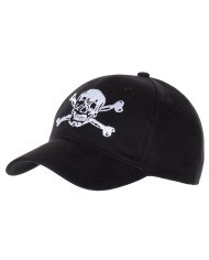 BB Cap, flat, "Skull", black