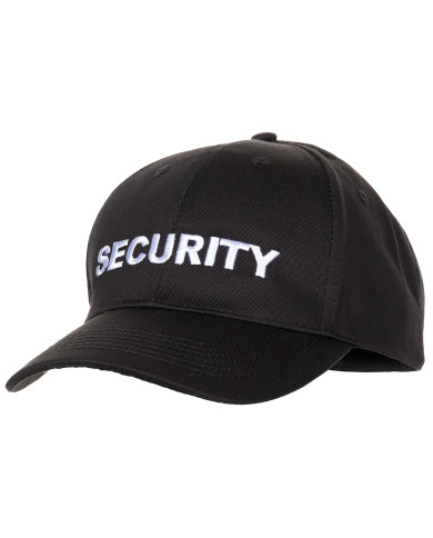 US Cap, black, embroidered, "Security"