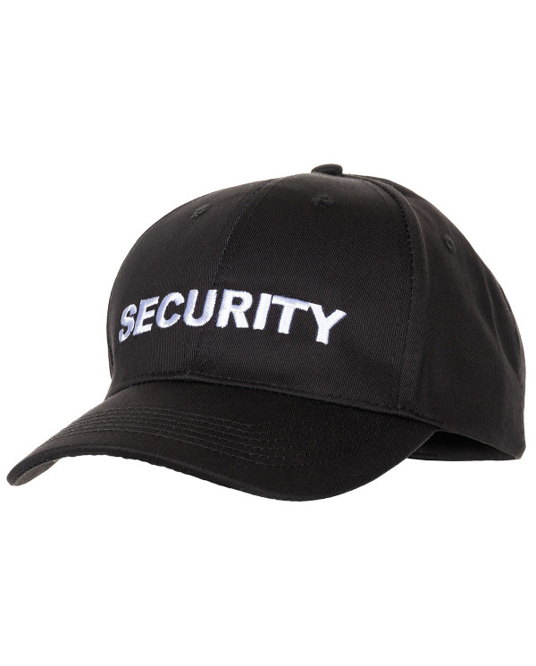 US Cap, black, embroidered, "Security"