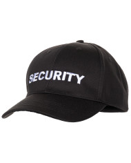 US Cap, black, embroidered, "Security"