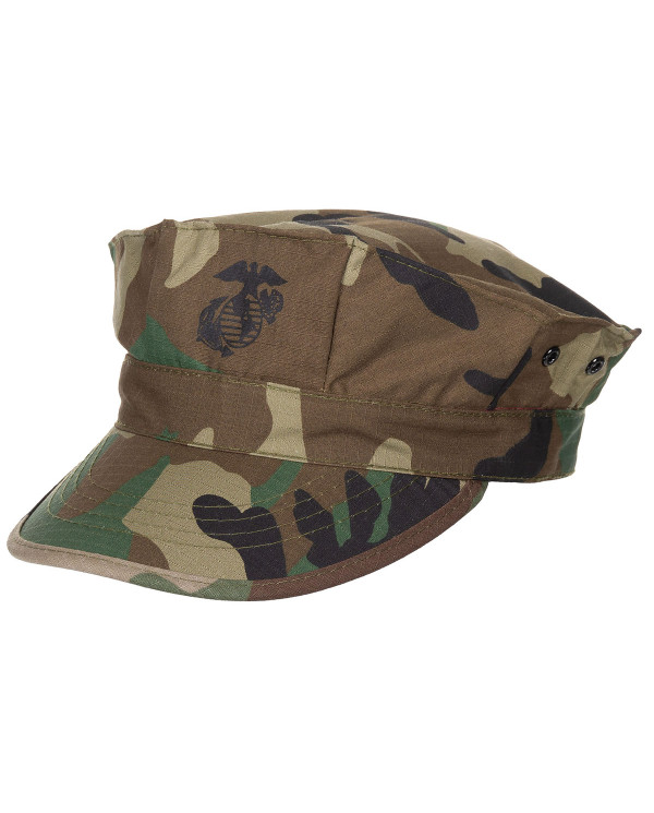 US Cap, "USMC", Rip Stop, woodland, Marine Corps print