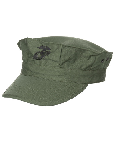 US Cap, "USMC", Rip Stop, OD green, Marine Corps print