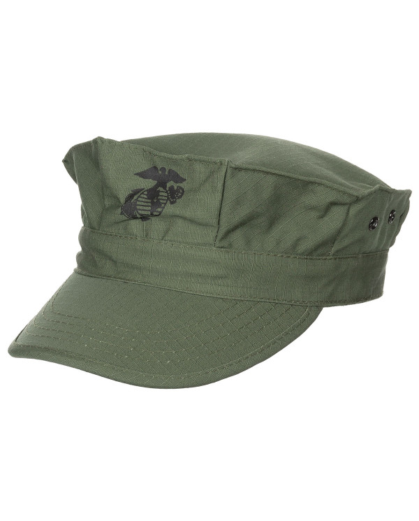 US Cap, "USMC", Rip Stop, OD green, Marine Corps print