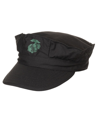 US Cap, "USMC", Rip Stop, black, Marine Corps print
