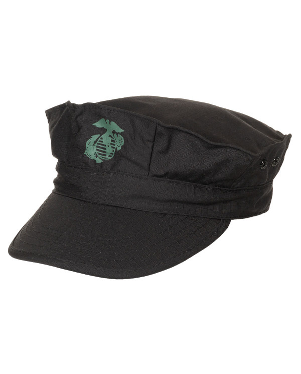 US Cap, "USMC", Rip Stop, black, Marine Corps print
