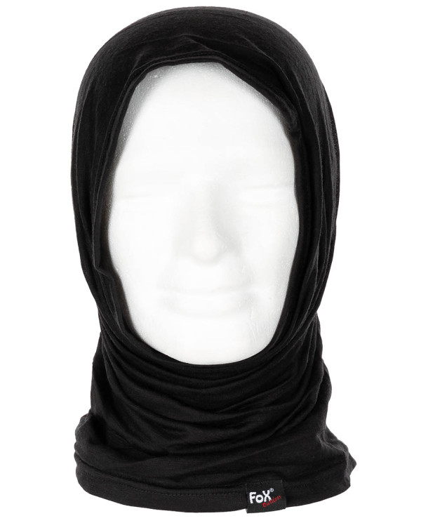 Neck Gaiter, "Merino Lite", black