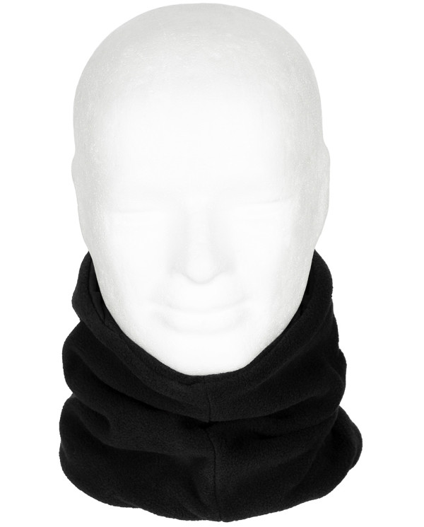 Neck Gaiter, Fleece, black, with head covering