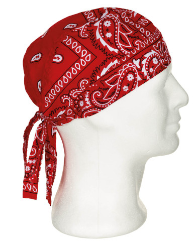 Headwrap, paisley-red