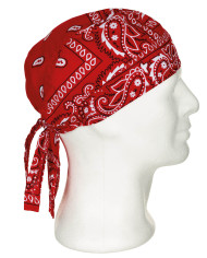 Headwrap, paisley-red