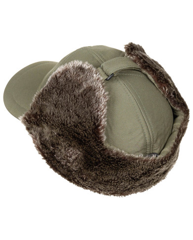 Winter Cap, "Trapper", OD green